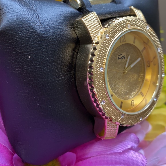 NEW* MEN BLACK GOLD ICY BLING SILICON WATCH - Picture 4 of 7